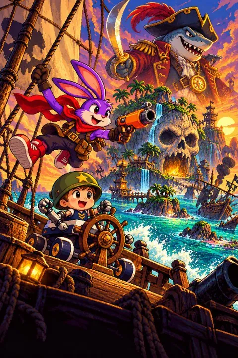 Chapter 3 poster: a pirate ship deck